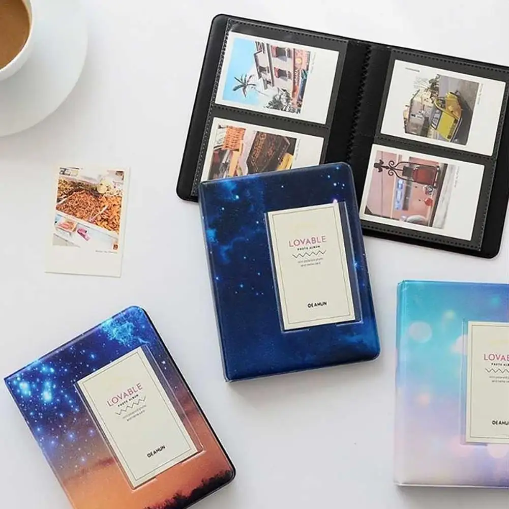 3 дюймов Polaroid Камера фотоальбом Красочные звездное небо серии искусственная кожа