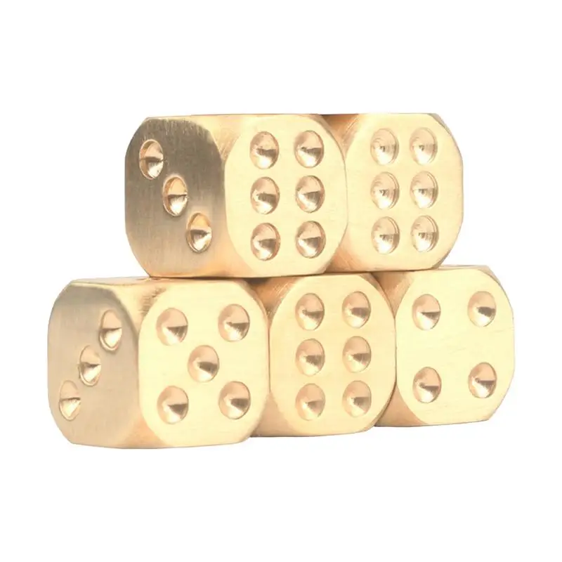 5 шт./компл. золотые чистые цветные кубики медные многогранные металлические