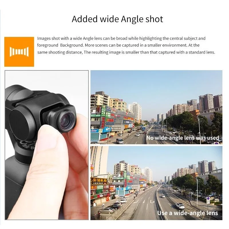 Карманный мини портативный широкоугольный объектив OSMO для камеры DJI карданный