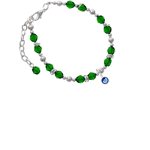 Crystal Blue канал падение с зеленым бисером браслет| |