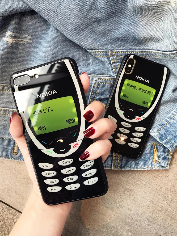 Мягкий Силиконовый ТПУ чехол для iphone 6 S 7 8 Plus X Xs Max Xr имитация Nokia телефона яркий