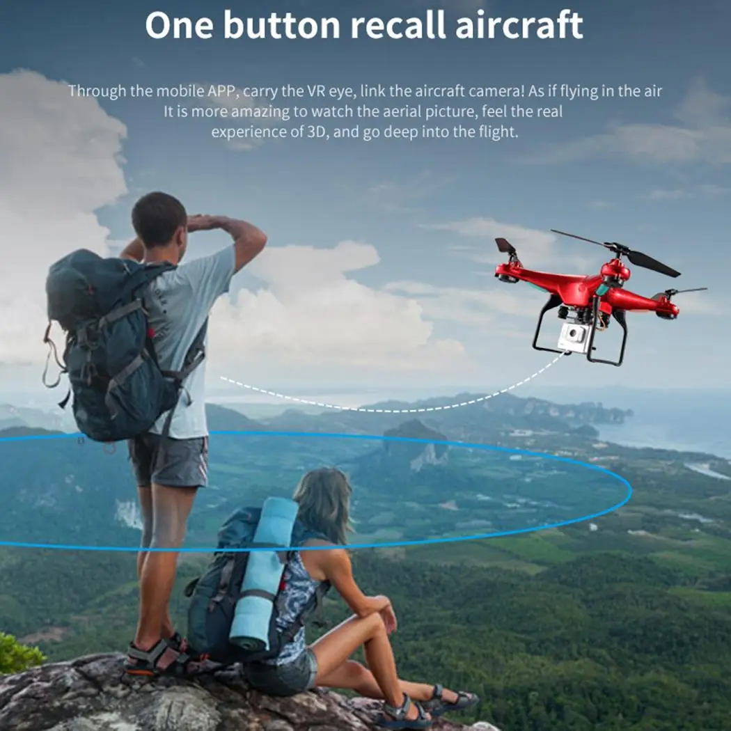 Радиоуправляемый вертолет Дрон с камерой HD 1080 P wifi FPV селфи Профессиональный