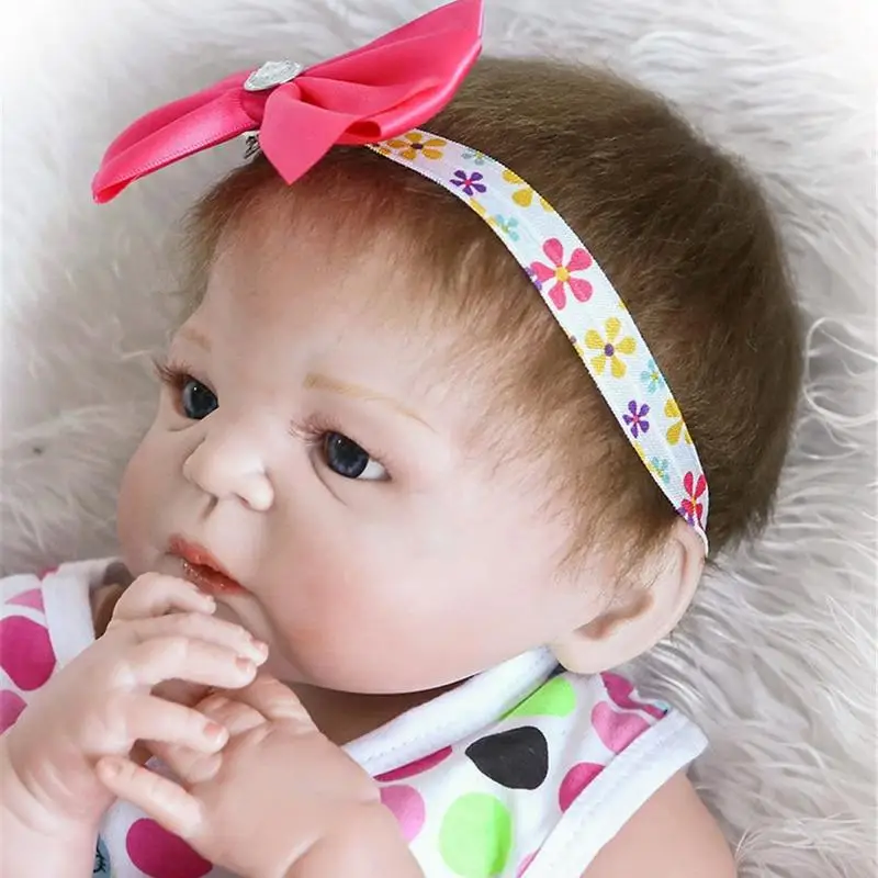 46 см Baby Reborn fashion baby Simulation Doll моющийся полный Силиконовый реборн куклы перед сном