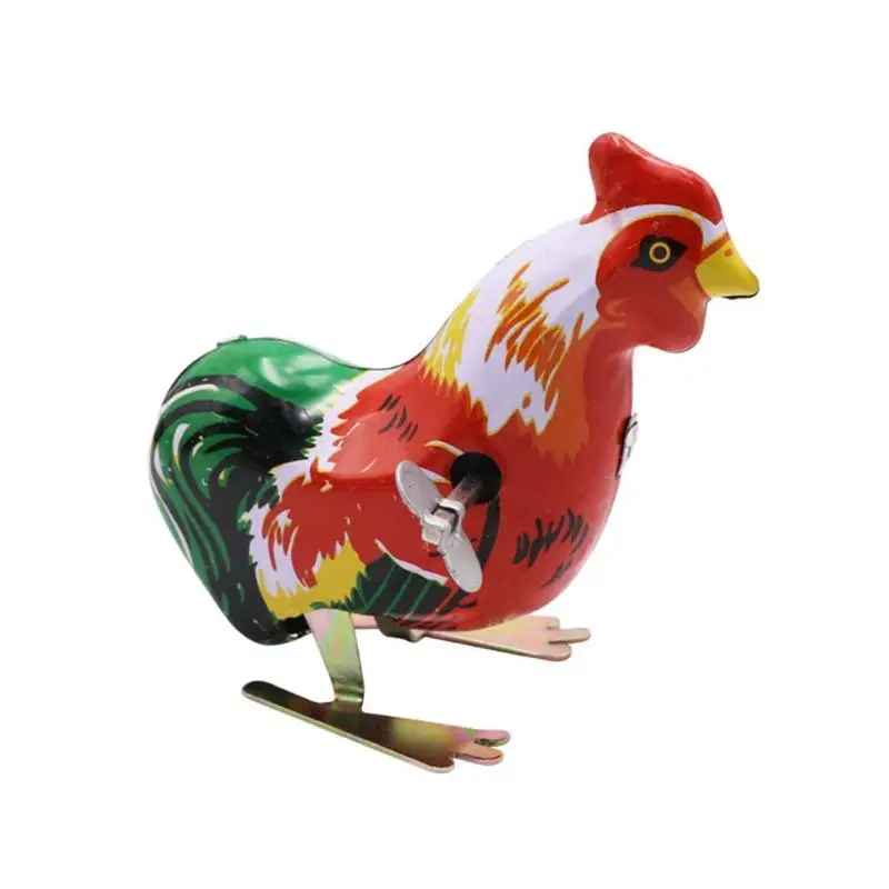 Классическая ретро ностальгия жестяной прыгающий петух заводные игрушки
