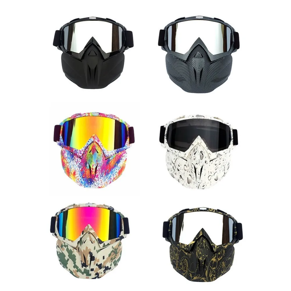 

Men Women Ski Snowboard Snowmobile Goggles Snow Winter Windproof Skiing Glasses Motocross Sunglasses with Face Mask