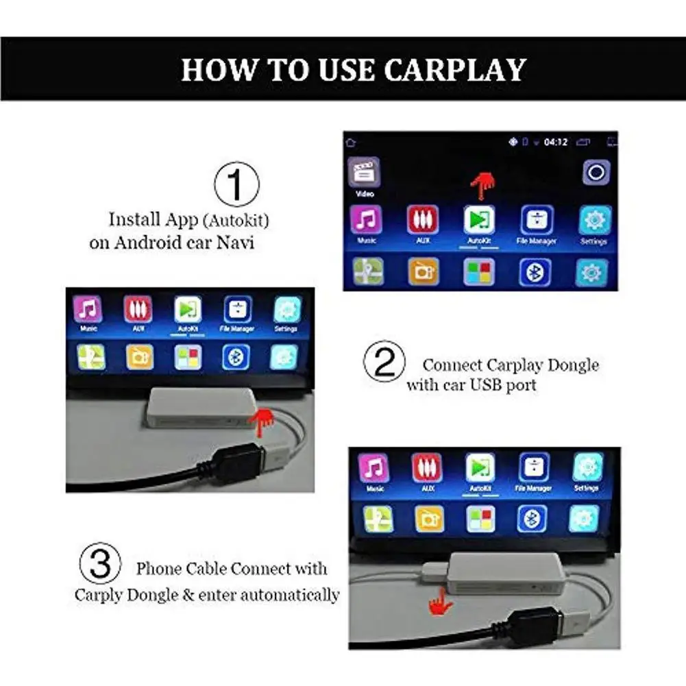 Автомобильная короткая тяга ключ USB портативный Link Dongle навигационный плеер