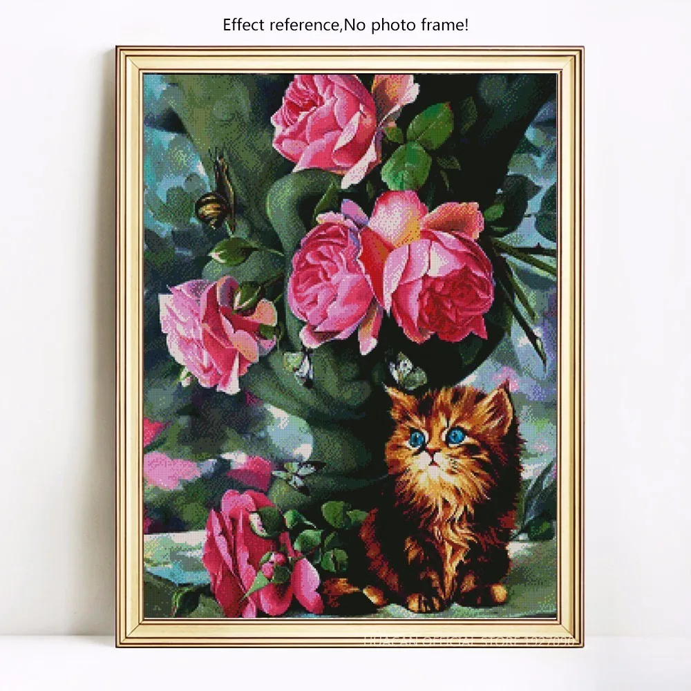 Evershine 5D Diamond Embroidery Full Display Flowers Cross Stitch Mosaic Sale Cat Rhinestones Pictures Painting | Дом и сад