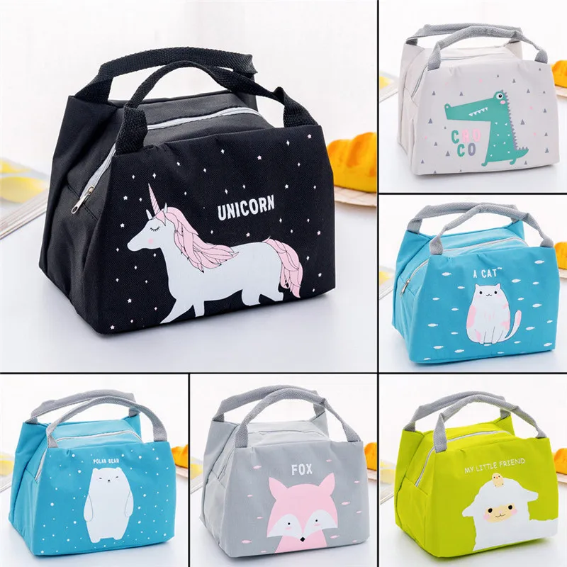 

Cute Cartoon Animal Lunch Bags Thermal Waterproof Insulated Lunch Portable Carry Tote Picnic Storage Bag