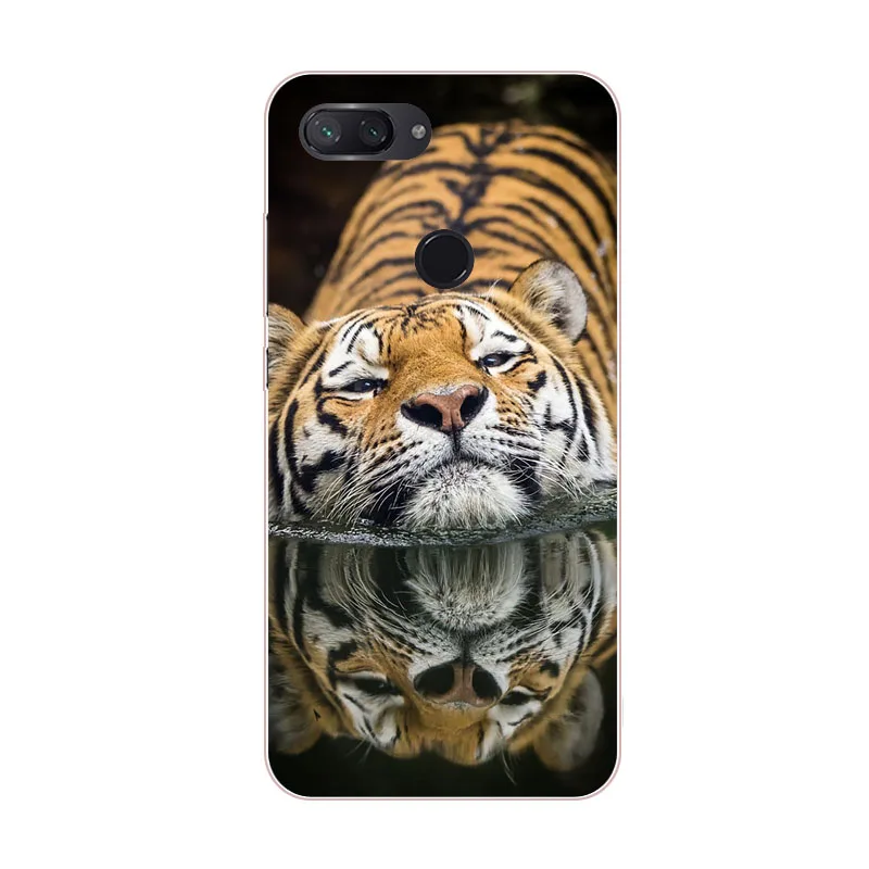 xiaomi mi 8 lite Case Silicon Beast animal Painting Soft TPU Back Cover for mi8 Phone protect Bags shell |