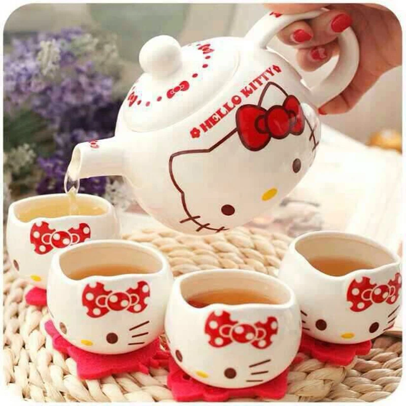 Hello kitty Jindezhen мультяшный керамический s чайный горшок превосходит восхитительный