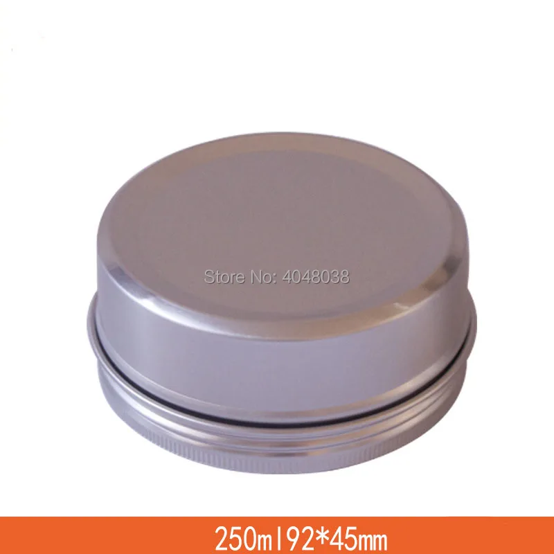 10PCS/lot Empty Aluminum Pot Aroma Candle Packing Box Plasticine Storage Case Round Cosmetic Cream Jar 250ML 250G Lip Gloss | Красота и