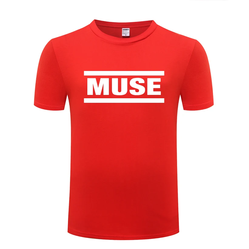 Мужская футболка Muse Rock Band повседневная хлопковая с коротким рукавом и круглым