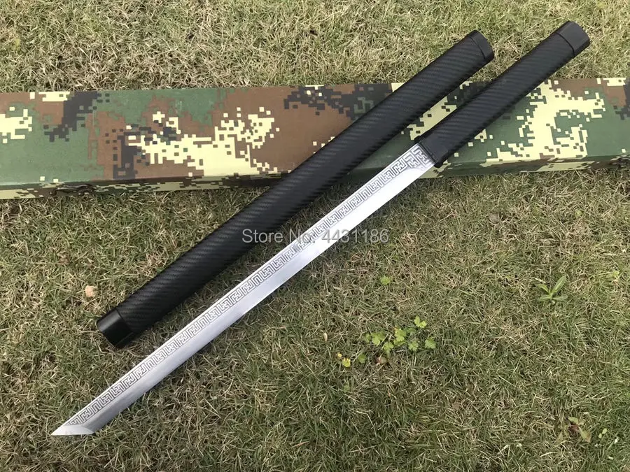 Японский ниндзя ручной работы прямо Dao меч Sabre из высокоуглеродистой стали Острый
