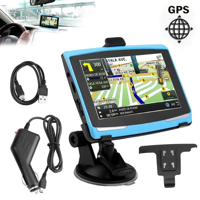 5 дюймов Портативный 8 ГБ Автомобильный навигатор gps FM AV-IN SAT NAV с картой |