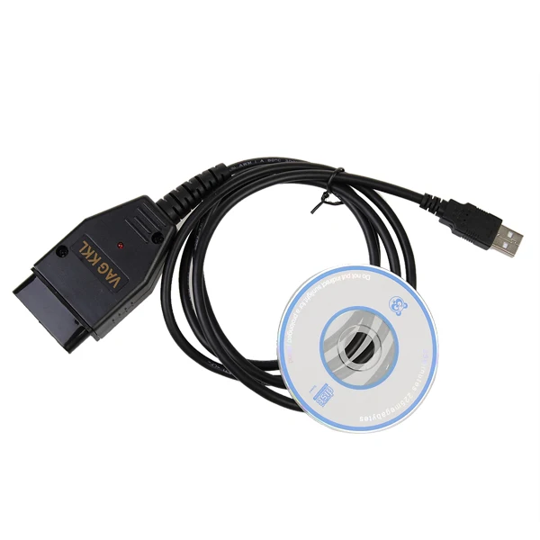 VagCOM USB интерфейс 409 1 KKL OBD2 кабель для VW AUDI черный тестирования портативный