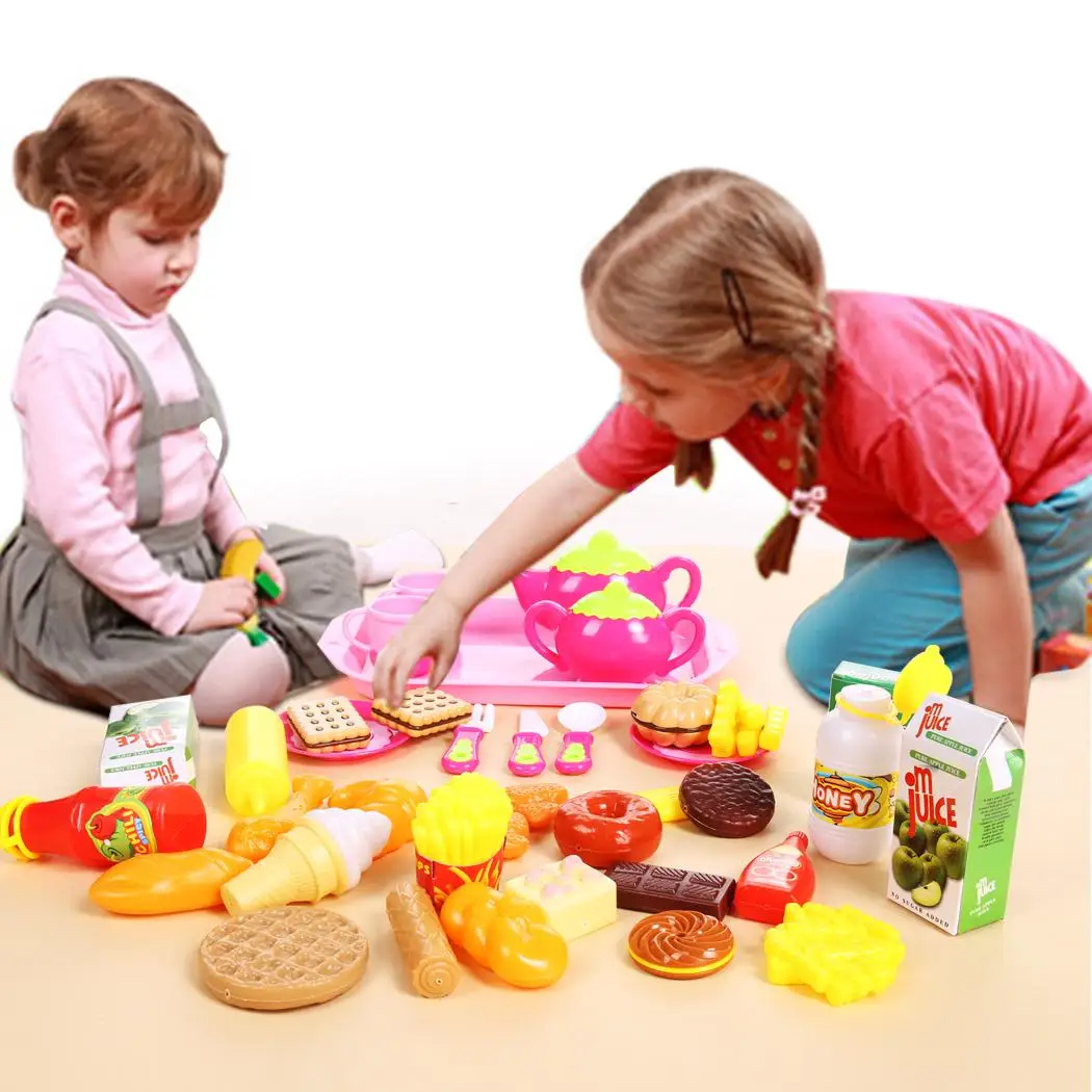 Cute Baby Kitchen Living Toys Simulation Snack Above 2 years Storage Print Developing Cookware toys set | Игрушки и хобби