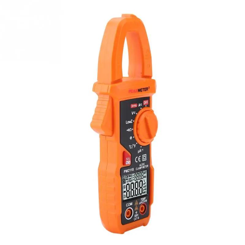 Мультиметр зажим PEAKMETE PM2118 с двойным дисплеем переменный/постоянный