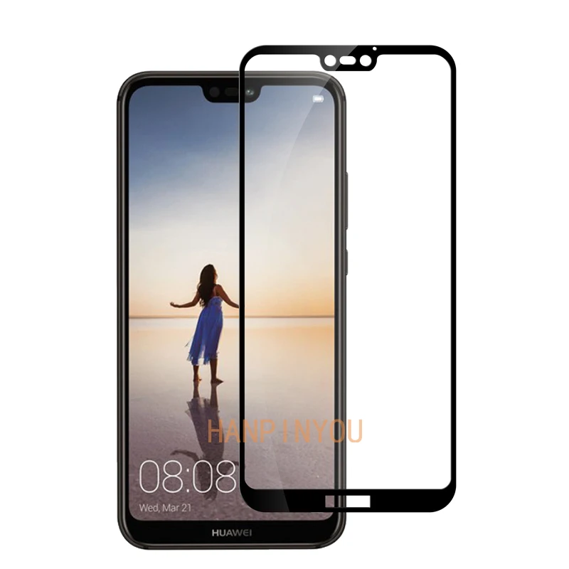 10 шт./лот для Huawei P20 Lite / Nova 3e 5 84 &quot5D полное клеевое Покрытие Закаленное стекло