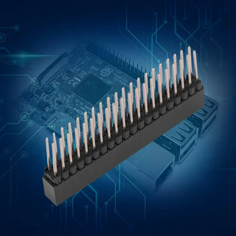 Double Row Female Header Connector Pin 2 x 20 Pins 2.54m Pitch Extra Tall Short Headers for Raspberry Pi 3pcs | Обустройство дома