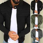 Hirigin деловые куртки 2018 Горячие мужские зимние теплые на молнии приталенные воротники куртки топы с длинным рукавом повседневное пальто Верхняя одежда