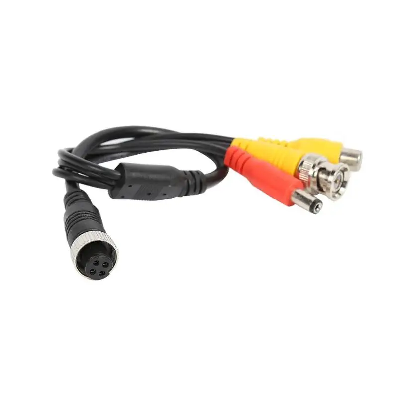 M12 4Pin авиационная головка для BNC/RCA/DC CCTV камеры AV адаптер Соединительный кабель