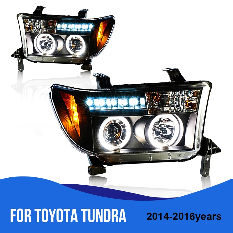 Roadot HID Rio светодиодный фары передняя фара чехол для Toyota Tundra 2014 2015 2016 Биксеноновые