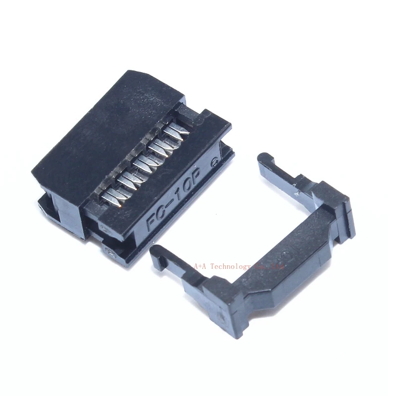 10 шт. FC 10p разъем IDC шаг 2 54 мм JTAG ISP двухрядный женский 2x5PIN 10PIN 10P для DC3 коробка