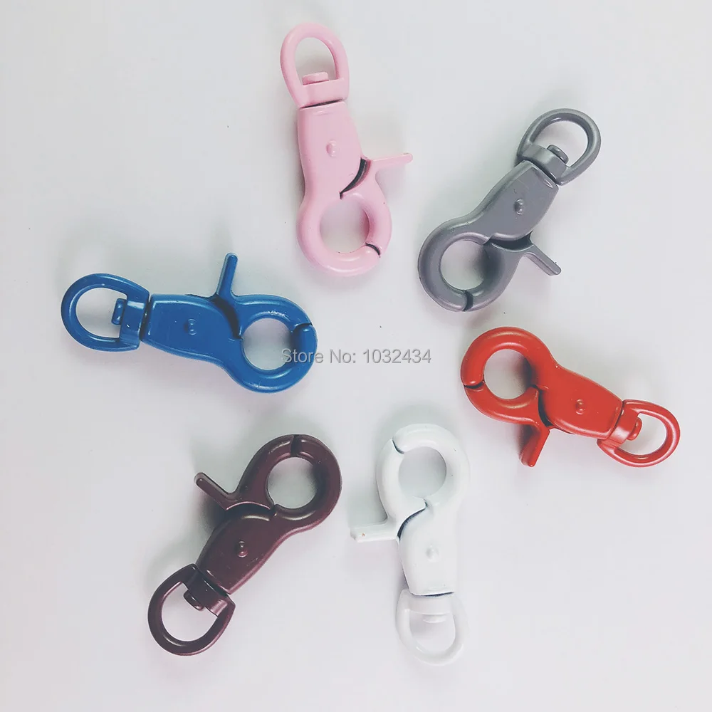 300 шт./лот металлическая цветная застежка-Карабин Застежка сделай сам