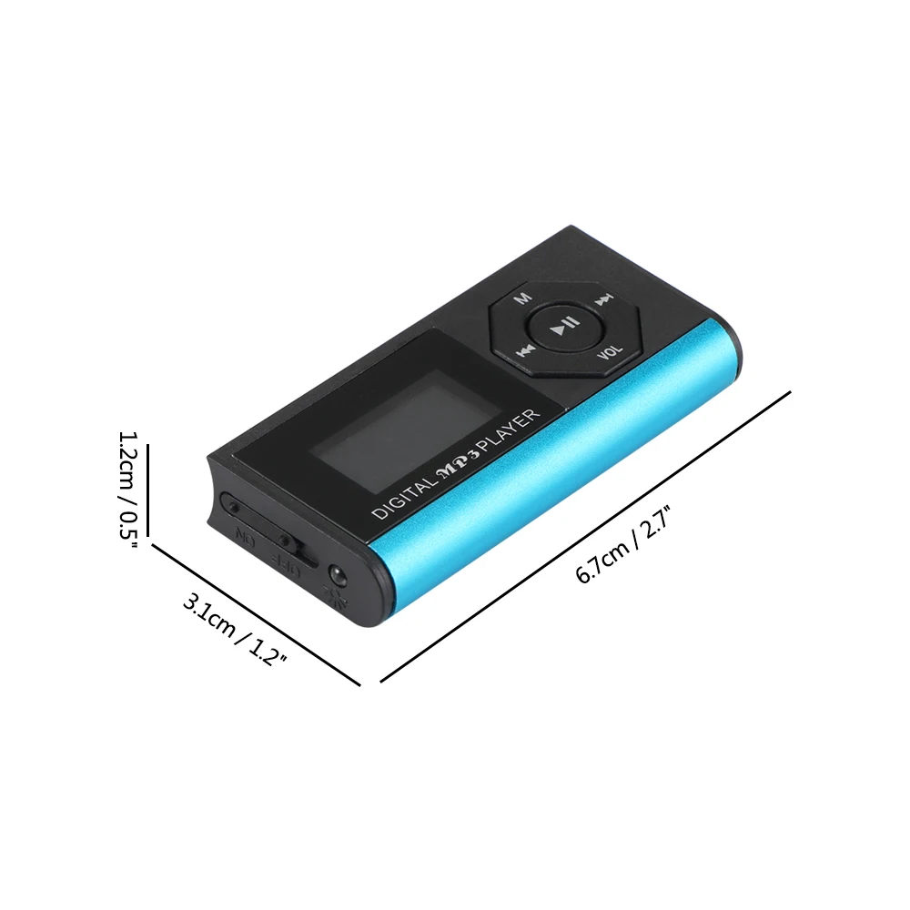 Новинка цифровой музыкальный mp3 плеер Powstro с ЖК дисплеем без памяти максимальная