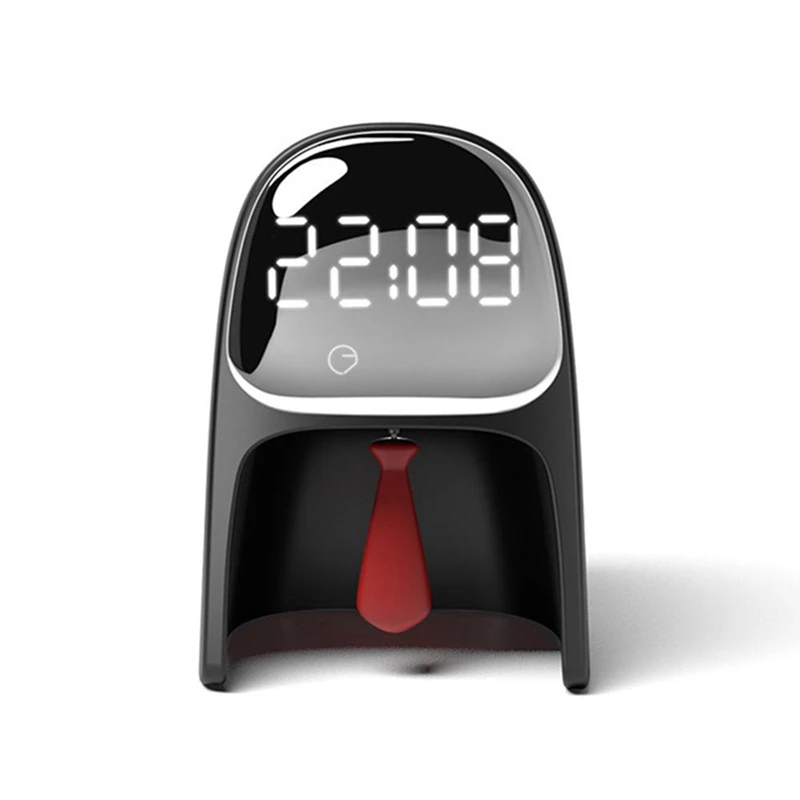 Creative Design Gentleman Alarm Clock Digital Snooze Table Voice Induction Function Press -Control Home Decoration Cloc | Дом и сад