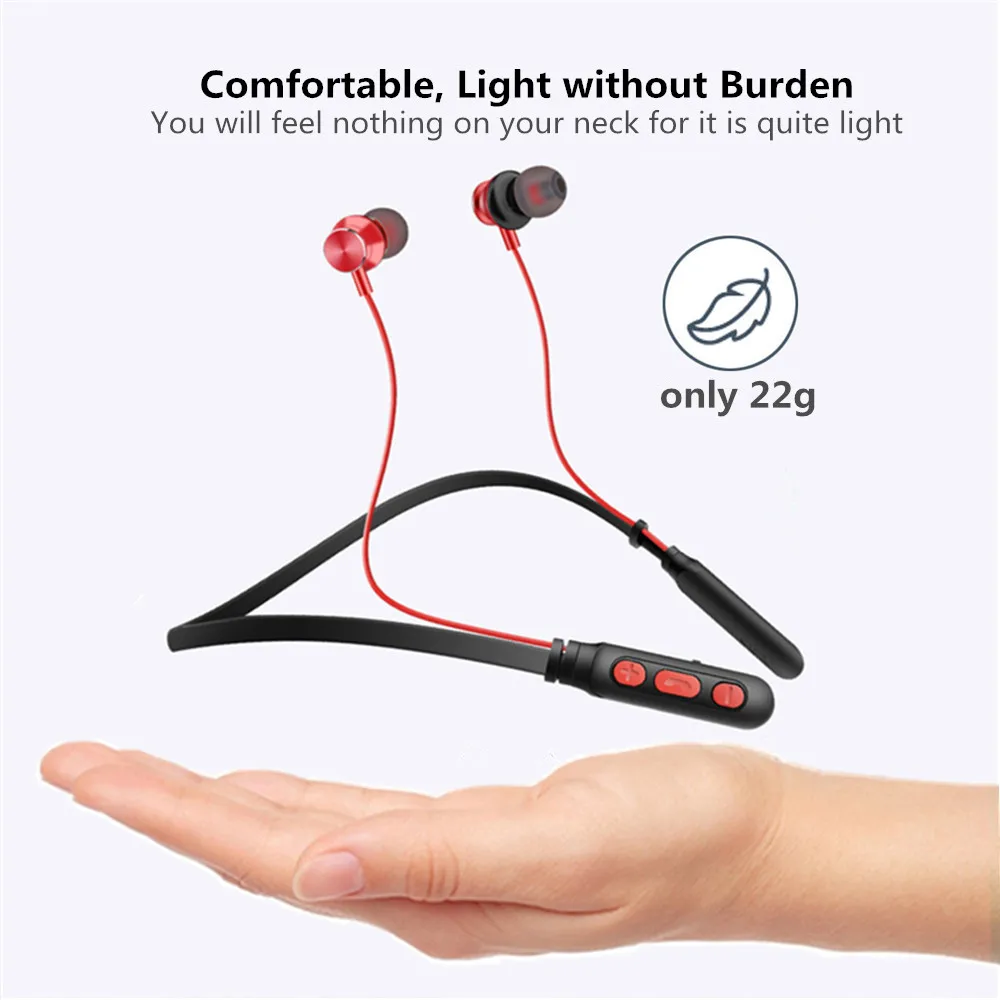 BINAI B22s Спортивные bluetooth беспроводные наушники CSR4.2 магнитные с микрофоном CNC
