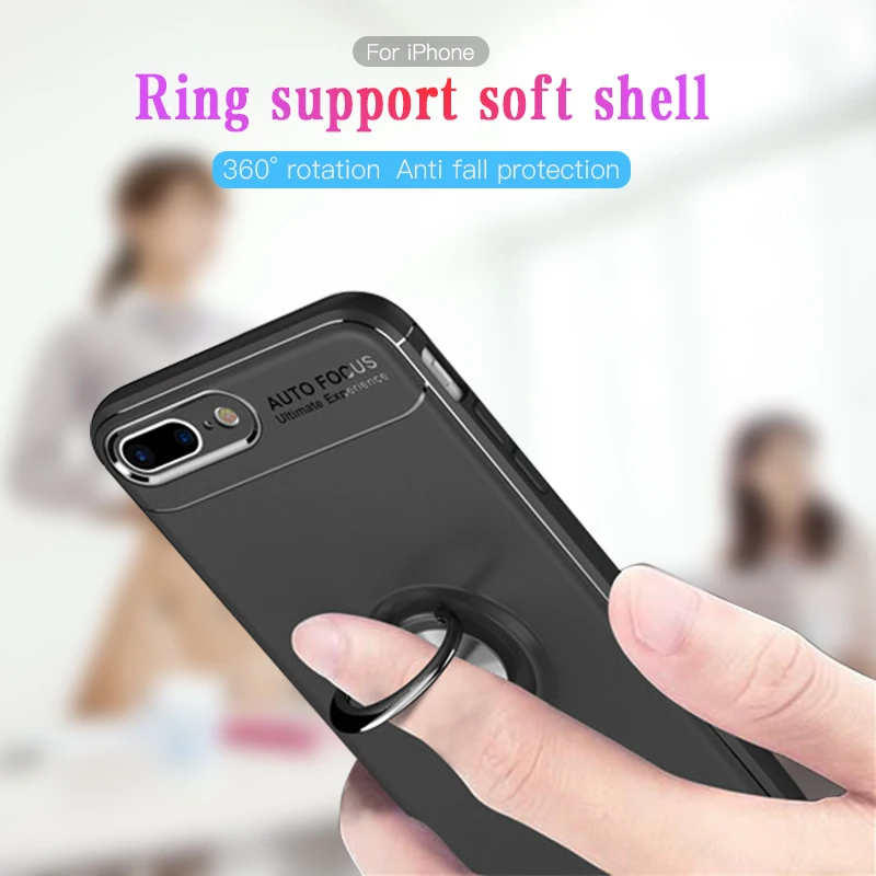 Чехол для iPhone X XR 6S 6 7 8 Plus ударопрочный автомобильный держатель Магнитный