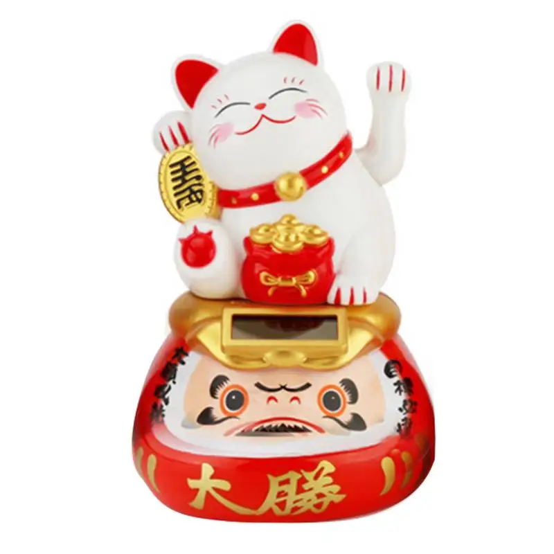 Maneki Neko на солнечной батарее очаровательное Счастливое Платье поманивающее котов