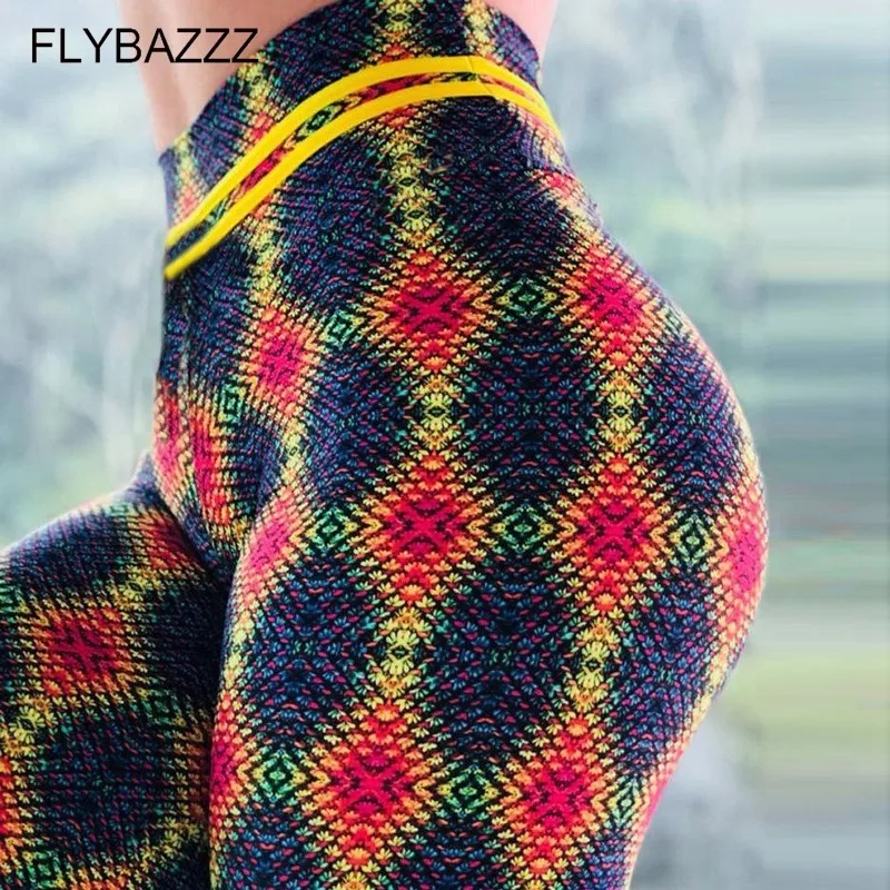 Women Energy Seamless Tummy Control Yoga Pants Super Stretchy Gym Tights High Waist Sport Leggings Fashion Print Running Pants