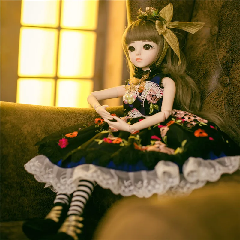 60 см BJD куклы новое поступление Reborn с наряд элегантное платье парики обувь шляпа