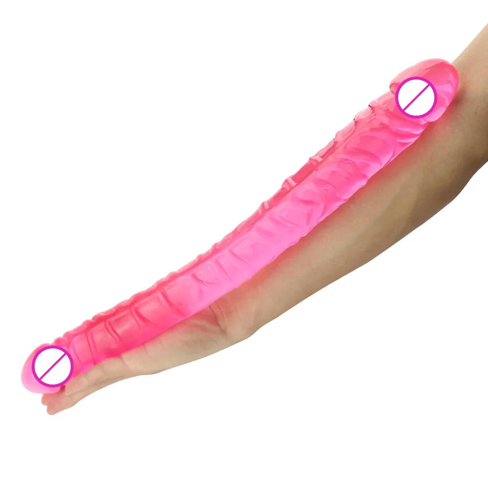 Секс-игрушка для лесбиянок двойной Дилдо пенис голова длинный женский