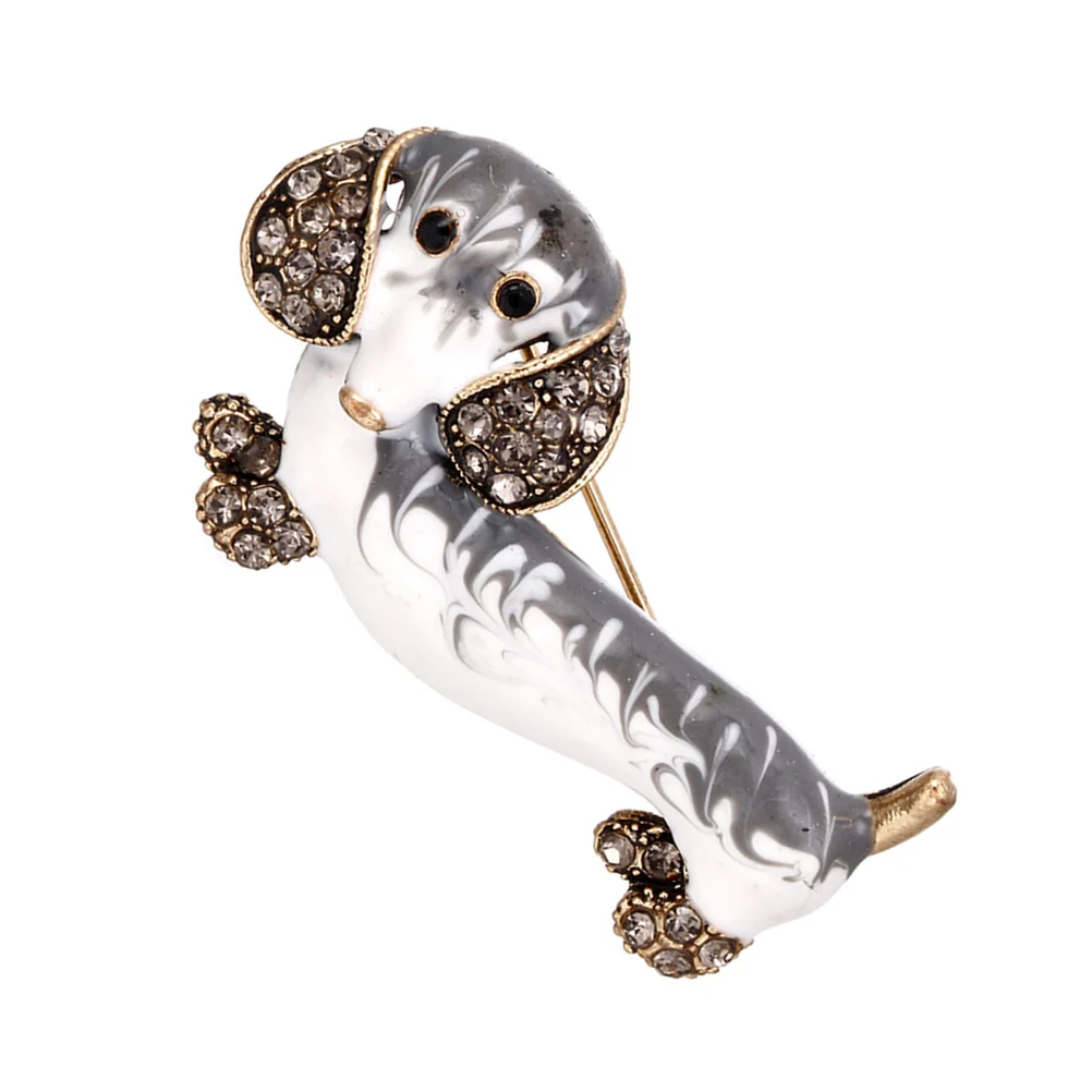 1PC Dog Alloy Breastpin Brooch Pin Lapel Jewelry Accessories Corsage Gift for Shawl Bag Hat Scarf Clothes Decoration | Украшения и