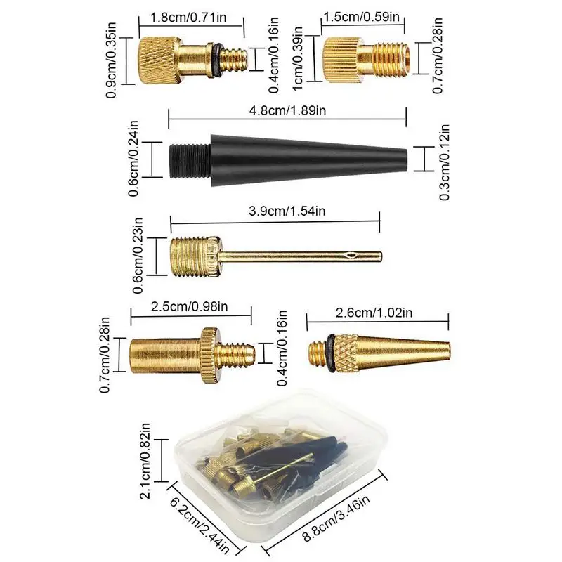 16 шт./компл. велосипедный Presta Schrader Valve Adapter SV AV DV насос Иглы адаптер воздушный