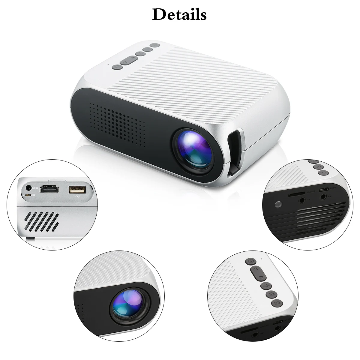 Excelvan YG320 Мини проектор светодиодный Proyector 500LM Аудио HDMI USB мини YG 320 домашний