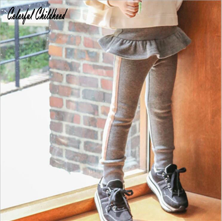 

Big girls pants winter cozy cotton skirt pants children trousers warm toddler baby legging Christmas clothes