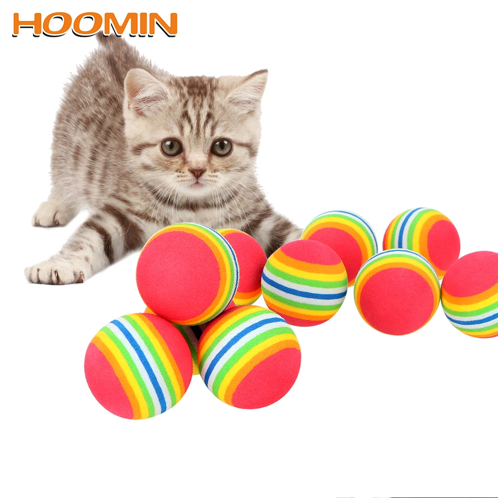 HOOMIN 10 шт. Радужная игрушка для кошек тренировочные игрушки Интерактивная цветные