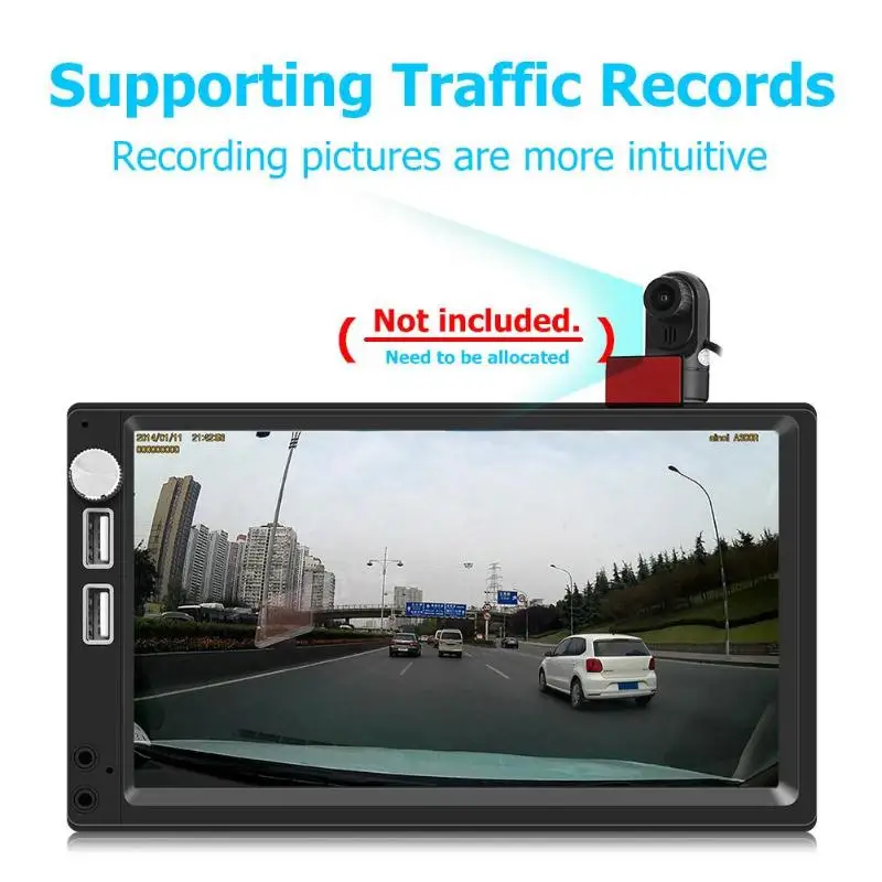 

7 "Touch Screen Android 8.1 7Inch WIFI Car Stereo MP5 Player GPS Navi FM Radio Bluetooth Handsfree WiFi BT4.0 U Disk Head Unit