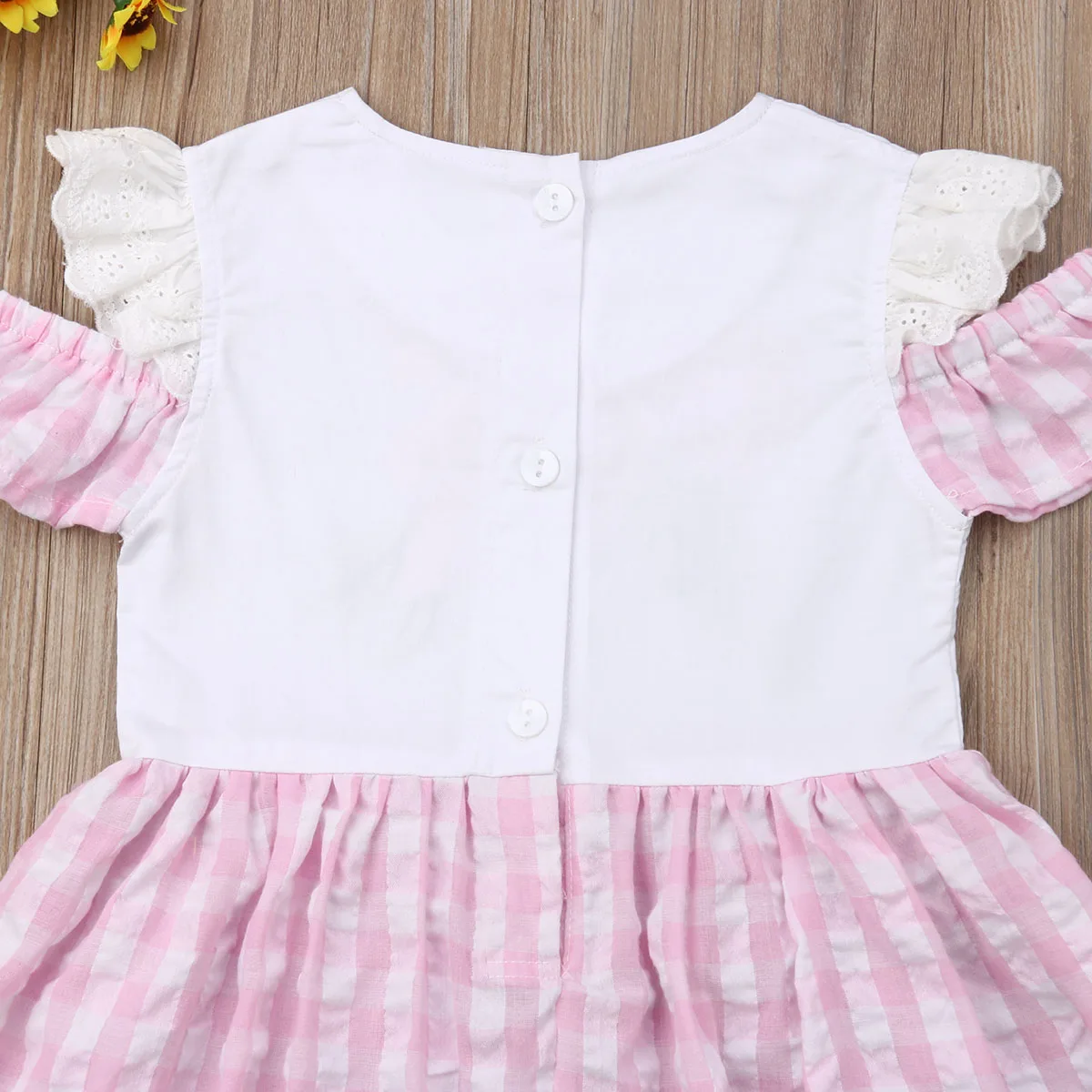 2019 Pudcoco Summer Infant Kid Baby Girl Floral Plaid Dress Princess Party Pageant Dresses | Детская одежда и обувь