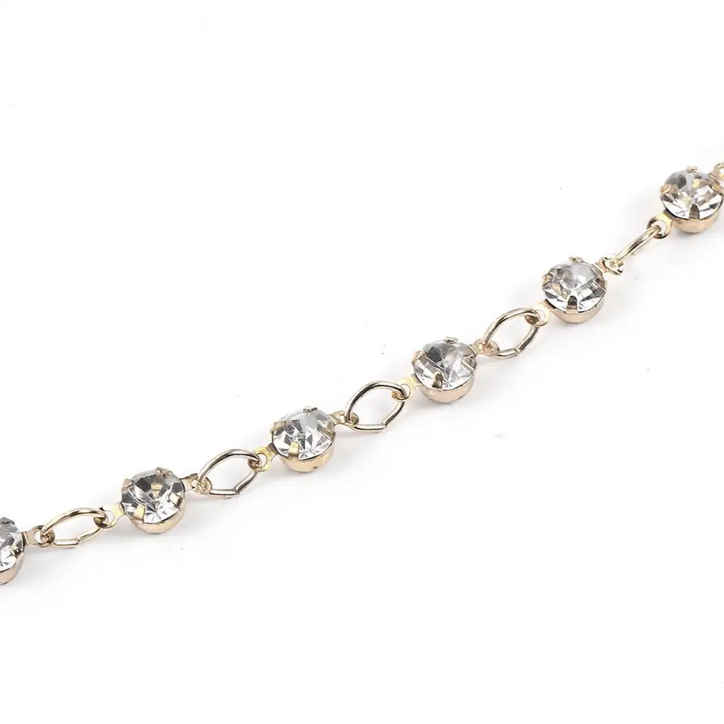Для женщин Jewelry слоистых Луна блесток кулон горный хрусталь цепь колье Цепочки и
