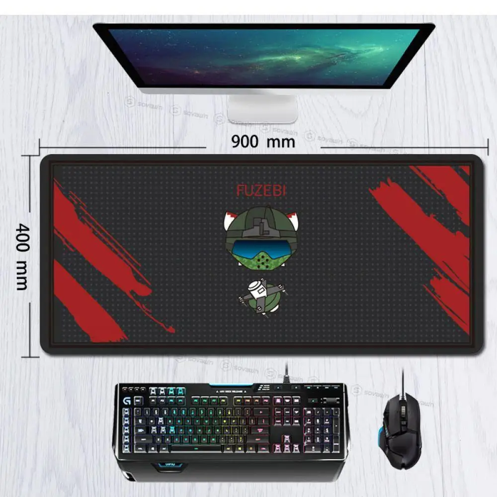 900*400 Rainbow Six Siege FUZE эхо JAGER MIRA DOKKA игровой коврик для мыши xxl большой 900x400 мм резиновая