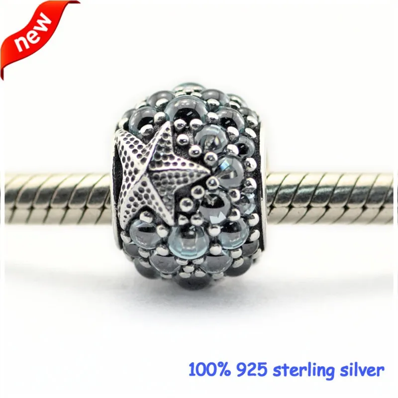 

Fits Pandora Bracelet 100% 925 Sterling Silver Oceanic Starfish Charm Beads for Jewelry Making kralen abalorios Wholesale F396