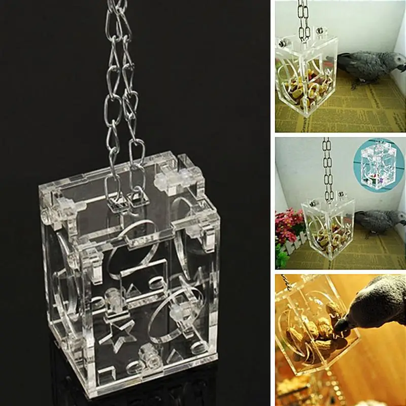 Творческий клетка для попугая ясно игрушка кормления висит Еда кормушку