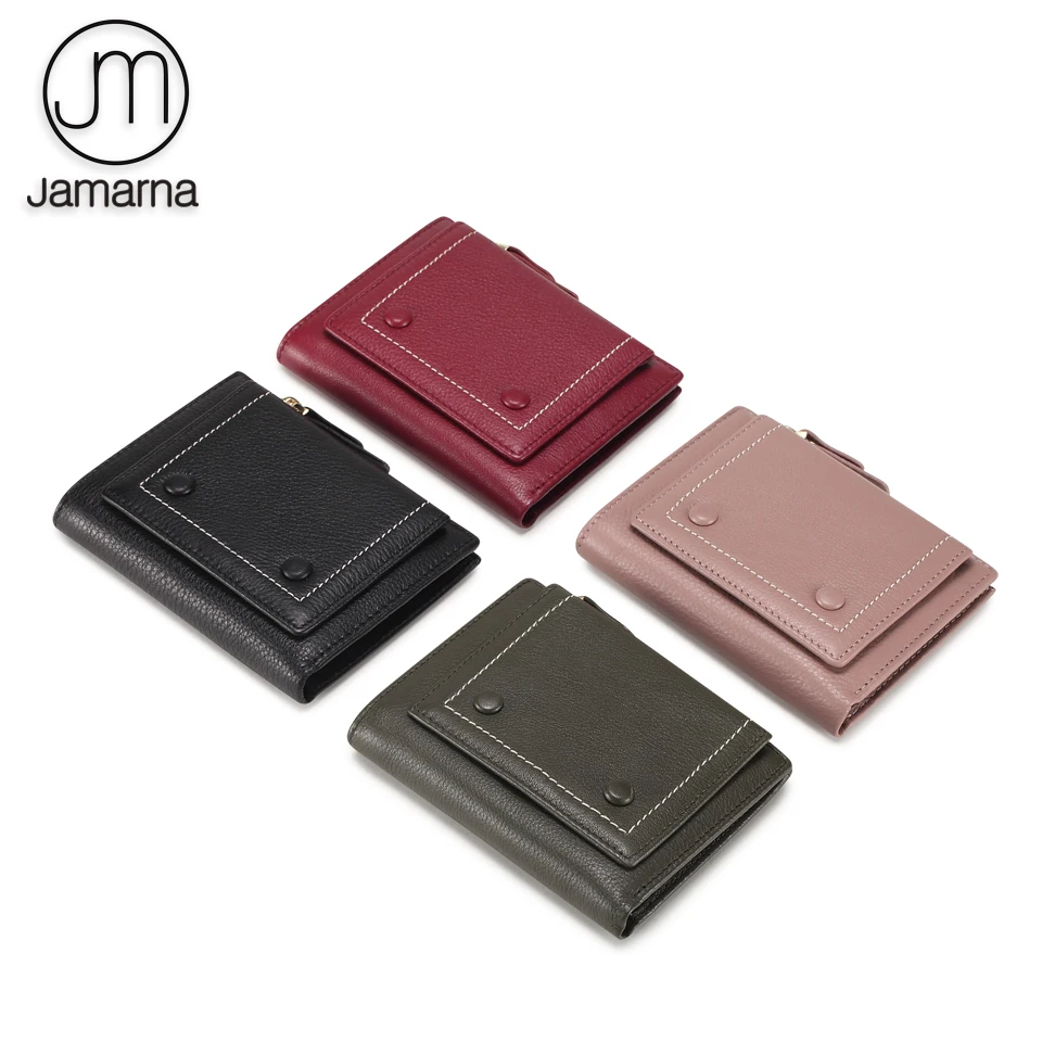 Кошелек jamarna женский натуральная кожа коровья тонкий кошелек для монет держатель