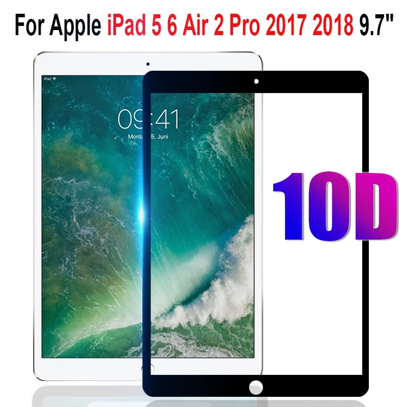 10D для Apple iPad 5 6 Air 2 Pro 2017 2018 3 4 9 7 дюймов чехол планшета закаленное стекло экран pro
