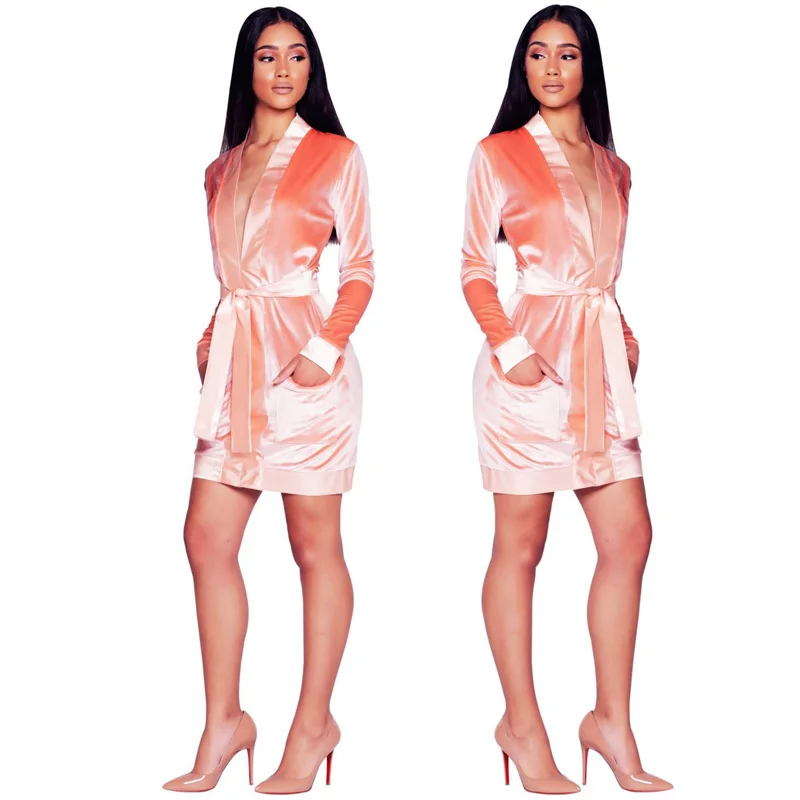 DRESSMECB Women Velvet Sexy Deep V Neck Elegant Blazer Mini Dress Autumn Solid Color Casual Slim Short Party Dresses Vestido | Женская